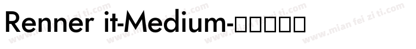 Renner it-Medium字体转换